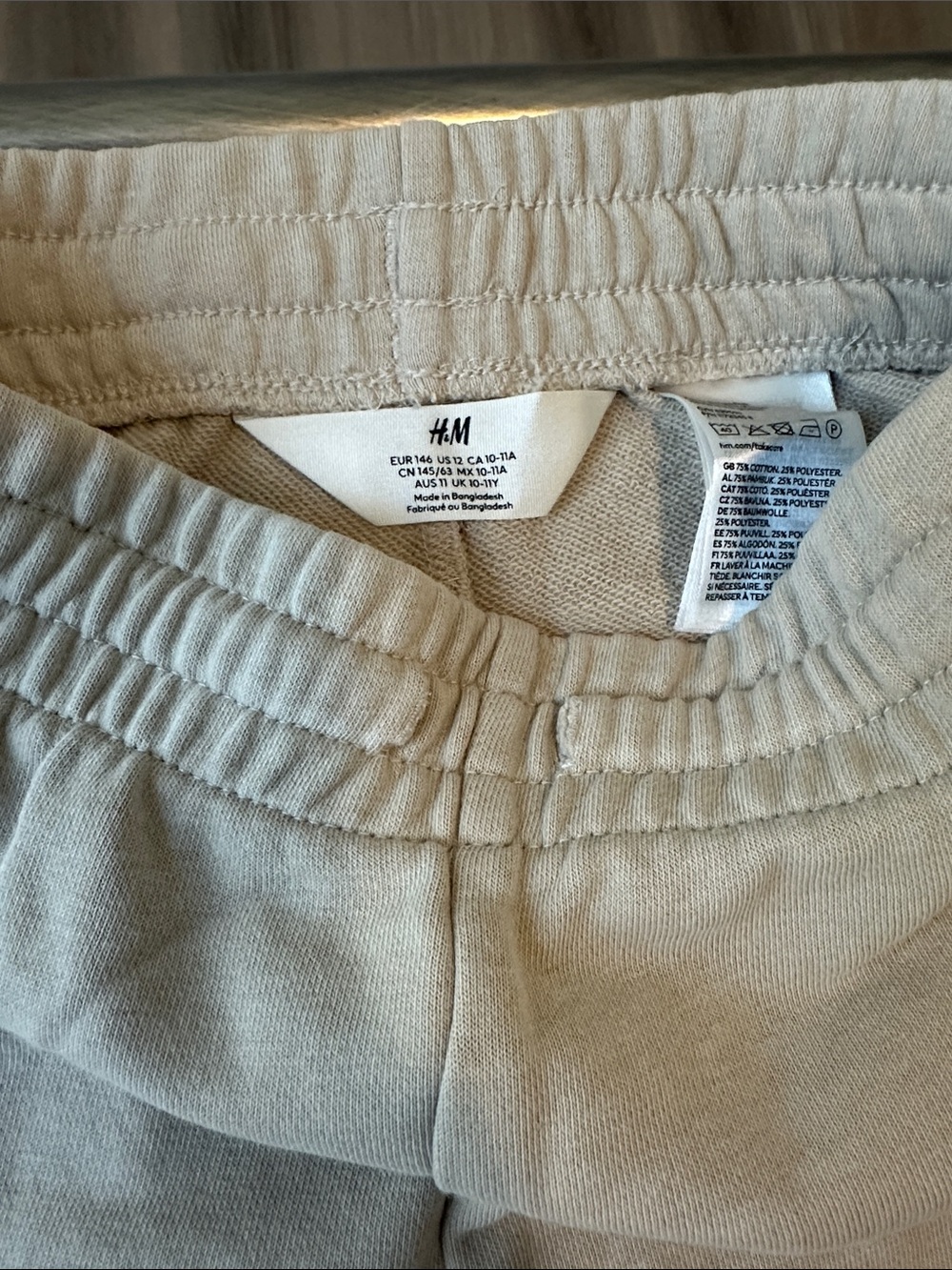 H&M Beige Wide Leg Sweatpants - Picture 2 of 5